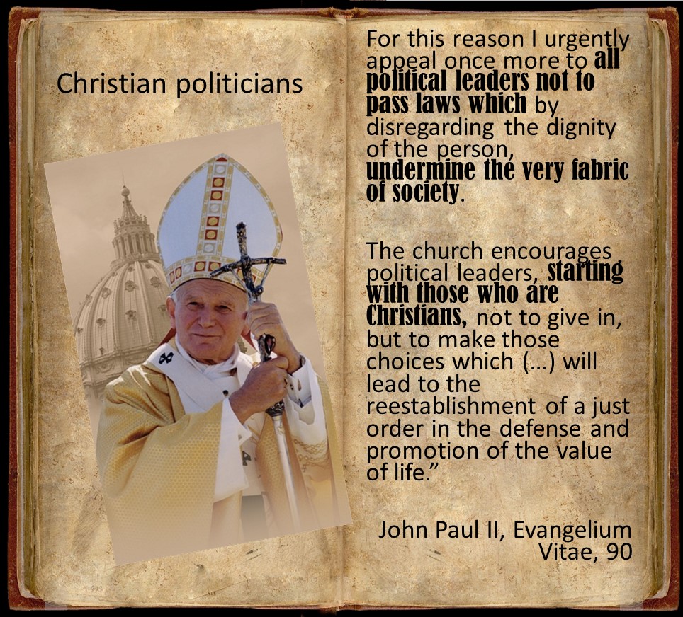 Christian politicians and public servants are obliged to act with ...